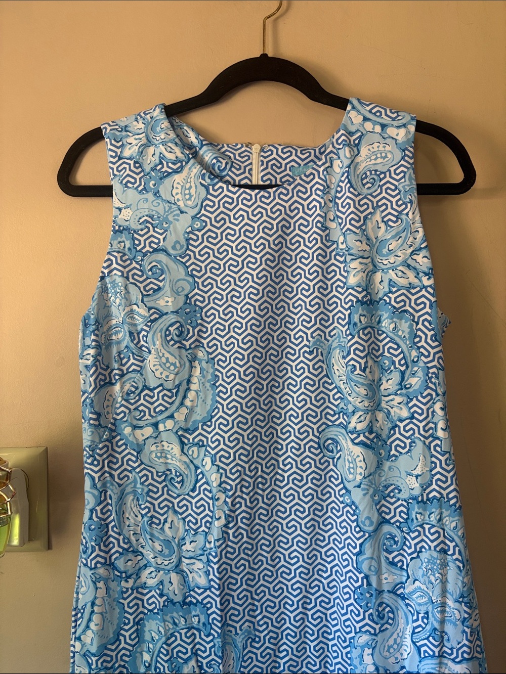 J. McLaughlin Blue & White Sofia Shift Dress in Catalina Cloth Size Large - Picture 3 of 9